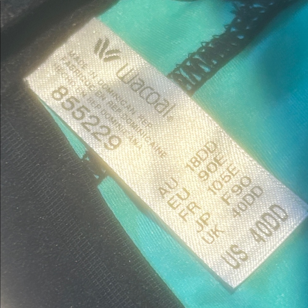 WACOAL Nordstrom Brandi High Impact‎ Underwire Sports Bra in Turquoise Teal 40DD - Picture 6 of 11